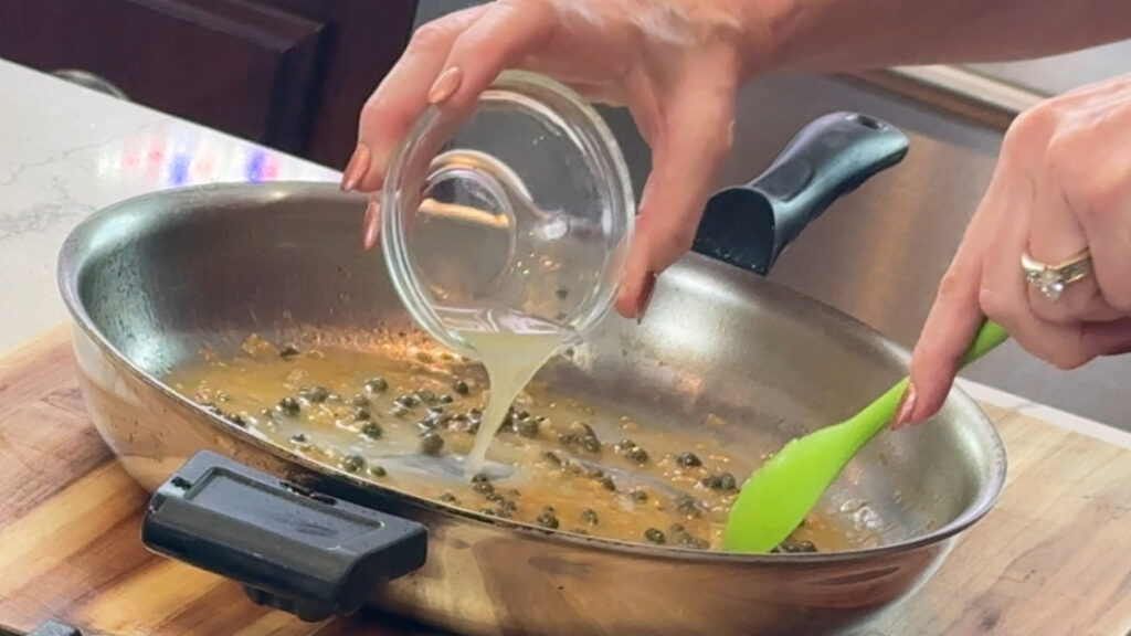 Adding lemon juice off the heat to keep the sauce bright